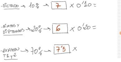 como calcular promedios de notas con porcentajes