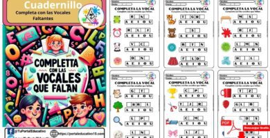 como completar las vocales faltantes en cada palabra