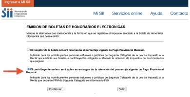 como emitir boleta de honorarios por primera vez en chile
