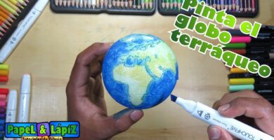 como hacer un planeta tierra con una pelota de plumavit