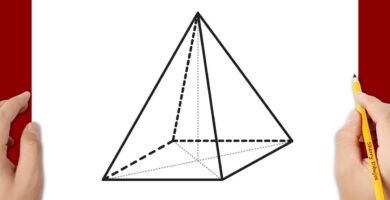 como hacer una piramide de base cuadrada paso a paso