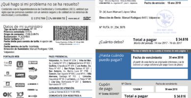 como obtener la boleta de luz con el rut en chile