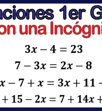como resolver ecuaciones de primer grado con una incognita