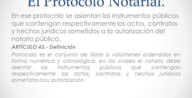 cual es el protocolo del notario