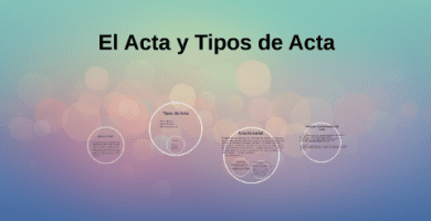 cuales son los tipos de actas