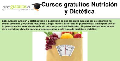 donde encontrar cursos gratuitos de nutricion y dietetica online