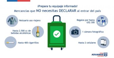 que cosas puedo traer de estados unidos a chile sin pagar impuestos