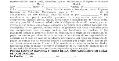 que debe contener una carta poder notarial