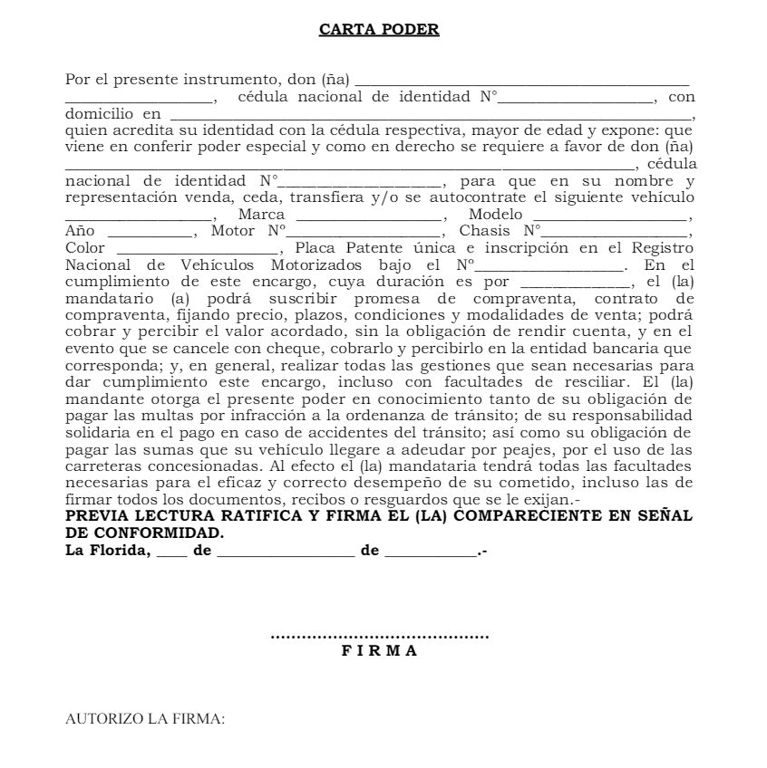 ¿Qué debe contener una carta poder notarial? 1 que debe contener una carta poder notarial