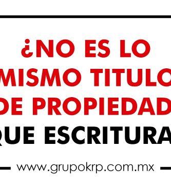 que diferencia hay entre una escritura y un titulo de propiedad
