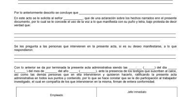 que es un acta documento administrativo