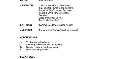 que es un acta y un ejemplo