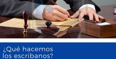 que funcion tiene escribano