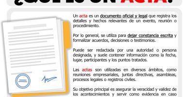 que significa tener un acta