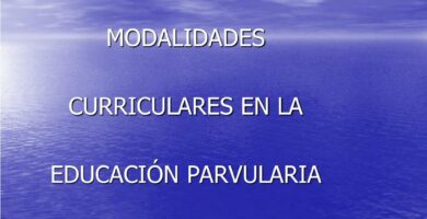 que son las modalidades curriculares en educacion parvularia